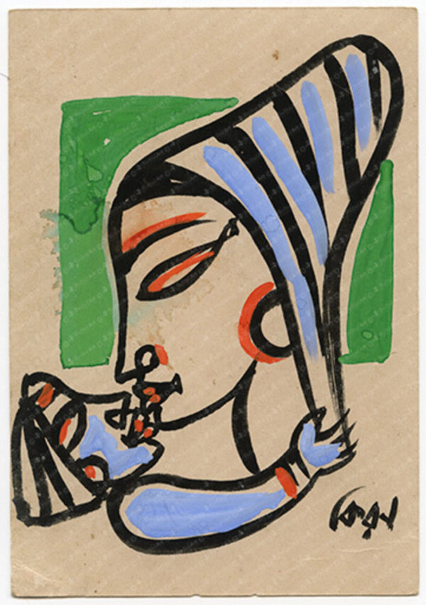 Yashoda with Krishna Postcard 5