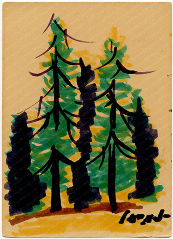 Trees in Naggar Postcard 4