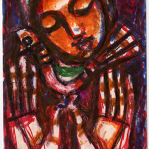 Devi with Bird Postcard 1