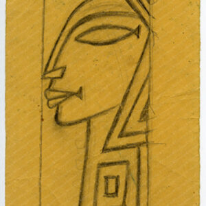 Cartoon for a Woodblock Design - Woman's Face