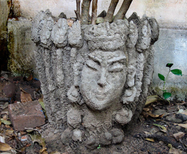 Planter with Woman's Face