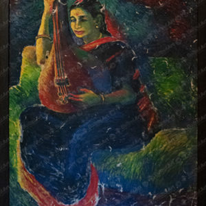 Seated Woman Playing Tanpura